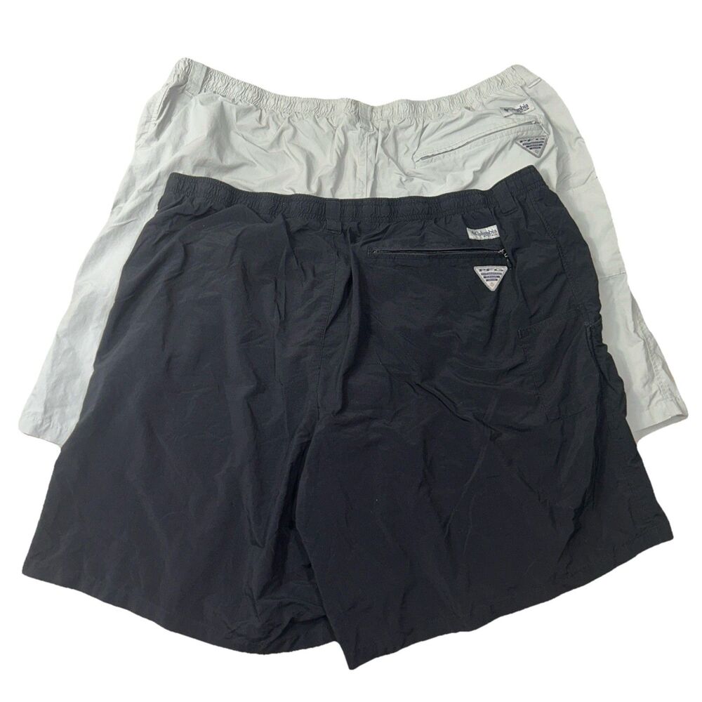 Lot of 2 Columbia PFG Mens 3x Shorts Nylon Swim Trunks No Mesh 8”